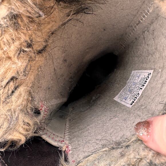 Sorel Women's Brown Leather Joan of Arctic Waterproof Snow Boots Size 5 - Picture 2 of 10